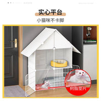 Large Indoor Cat Cage with Multi-Tier Platforms and Spacious Design