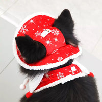 Personalized Embroidered Pet Christmas Hat and Scarf Set for Dogs
