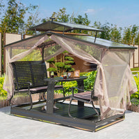 Outdoor Patio Garden Villa Terrace Iron Art 2-3 Seater Sofa Swing Hammock Rocking Chair