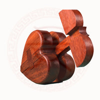 Luban Lock Puzzle Box Brain Teaser for Adults and Kids, Heart/Apple Shaped Interlocking Toy