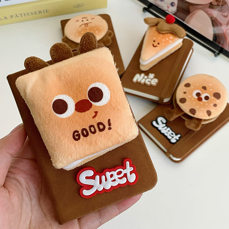 Creative Burger Food Pendant Notebook Set for Girls, Mini Portable Journal Diary
