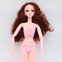 60cm Doll Lingerie Set with Lace Robe and Underwear for 1/3 BJD Dolls