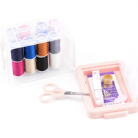 Portable Home Sewing Kit with Storage Box and Accessories