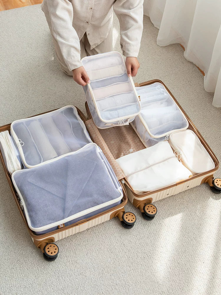 Travel Luggage Organizer Bags for Clothes, Underwear, and Shoes