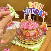 3D Puzzle DIY Birthday Cake Model Kit