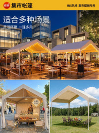 Outdoor Market Stall Canopy Tent with Sidewalls, Waterproof Windproof Sunshade for Camping and Events