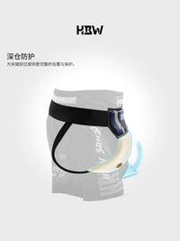 HBW Groin Protector for Combat Sports, Taekwondo, and Football - Thickened Guard for Kids and Adults