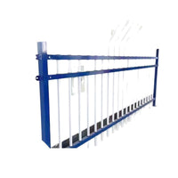 Blue and White Zinc Steel Garden Fence for Outdoor Protection