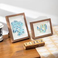 Magnetic Refrigerator Photo Frame Badge Display Board Meter Box Cover Wooden Dustproof Storage Board