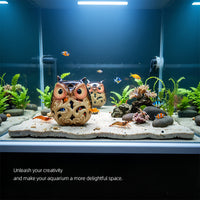 Owl Snail Bird Animal Shape Aquarium Ornament Fish Shrimp Hiding House Crab Shelter