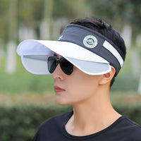 Men's Korean Style Outdoor Sun Visor Hat with Large Brim for Sun Protection and Breathability