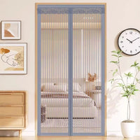 Magnetic Screen Door with Full-Strip Closure for Mosquito Protection, Punch-Free Installation