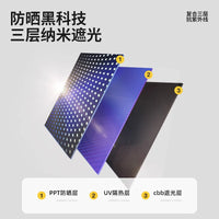 Blackout Roller Shade for Office Windows - Heat Insulating, Sun Protection, Punch-Free, Retractable