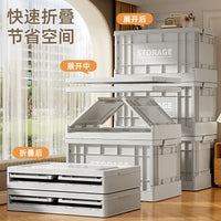 Industrial Style Collapsible Storage Bin with Wheels for Outdoor Camping and Home Organization