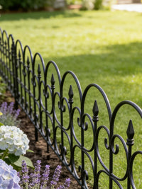 Garden Fence PP Plastic Iron-Look Decorative Edging for Flower Beds and Yards