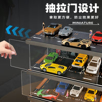 1/64 Scale Multi-Layer Acrylic Parking Garage Model Display Case for Toy Cars