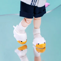 OB11 Doll Duck Slippers for BJD Dolls, Casual Shoes for Male and Female Doll Bodies