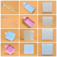 Perler Bead Pegboard for 2.6mm Mini Beads, Large Interlocking Design with Long Pegs, Anti-Scald Craft Tool