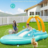 Inflatable Kids' Play Center Pool with Slide for Garden & Indoor Use