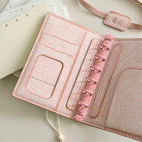 A7 Mint Pink Planner with Strap, High Aesthetic INS Style Portable Notebook for Daily Schedule