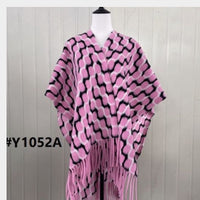 Unisex Paisley Reversible Faux Cashmere Shawl with Tassels for Autumn/Winter