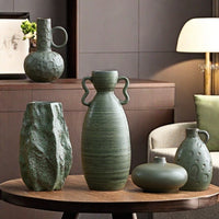 Vintage Ceramic Crackle Glaze Vase for Home Decor