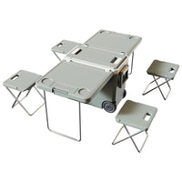 32L Outdoor Camping Portable Folding Table Chair Cooler Box Car Picnic Food Grade Refrigerated Ice Chest