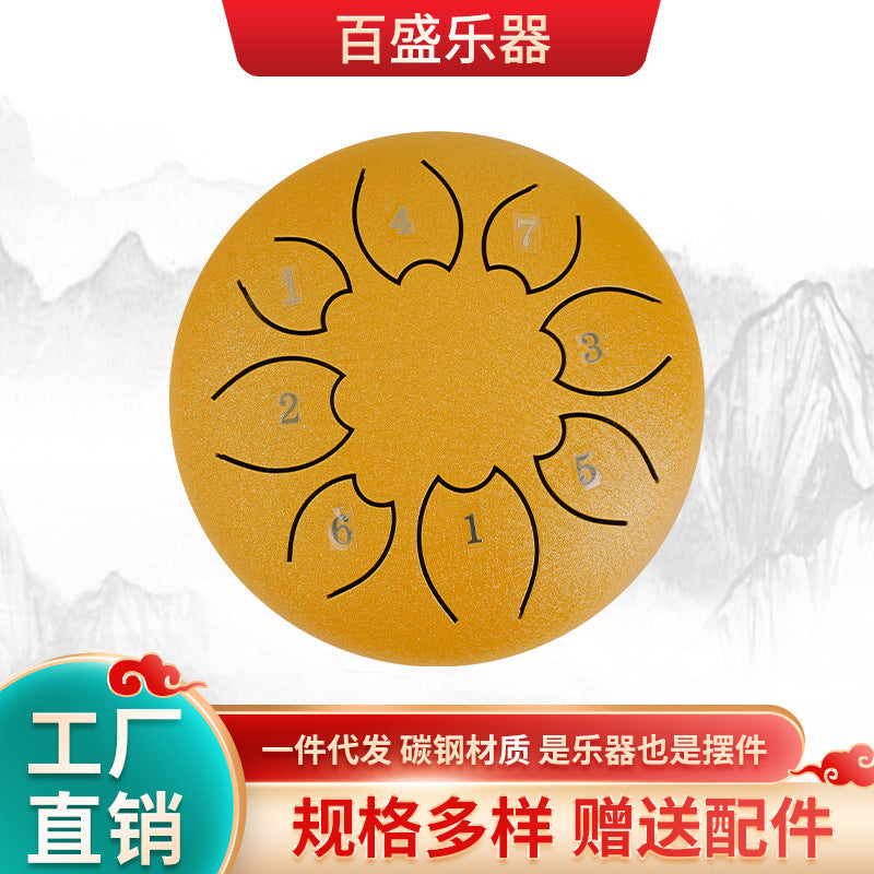 6-inch 11-Note Steel Tongue Drum Percussion Instrument for Beginners Kids Handpan Mini