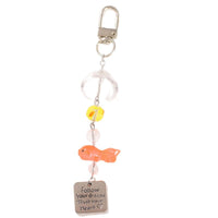 Goldfish Dream Catcher Charm Keychain for Bags and Phones