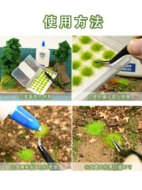 DIY Miniature Plant Model Grass Tufts for Sand Table and HO Train Scenery