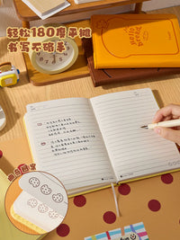 3rd Grade Class Decompression Bread Notebook, Ins Style, 2026 New Planner, Student Thickened Homework/Error Book, Office Work Record