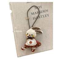 Korean Ins Style Christmas New Year Cartoon Rabbit Doll Keychain Bag Charm