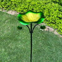 Peacock Tail Iron Bird Bath Feeder for Garden & Yard Decoration