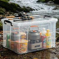 Outdoor Camping Storage Box with Lid - Dustproof, Moisture-proof, Insect-proof, Portable Organizer for Picnic, Car, Home