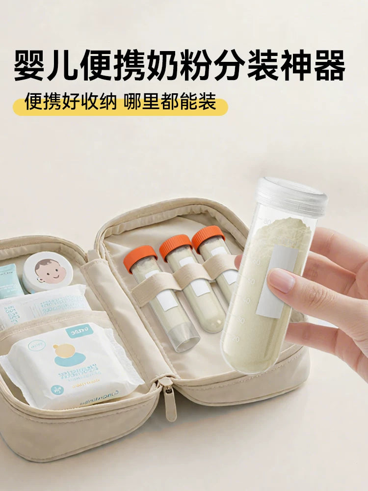 Portable Baby Formula Dispenser Tubes, Food-Grade Milk Powder Storage Containers for Travel