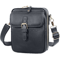 Retro PU Leather Crossbody Messenger Bag for Women - Casual Shoulder Handbag with Phone Pocket