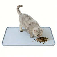 Multi-Size Silicone Cat Litter Mat Waterproof Non-Slip Pet Feeding Mat Easy Clean Splash-Proof