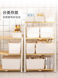 IRIS Japanese Style Desktop Storage Box for Home Kitchen and Wardrobe Organization