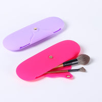 Silicone Makeup Brush Bag Portable Travel Cosmetic Organizer with Magnetic Closure