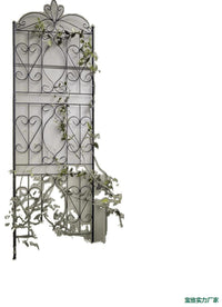 Iron Art Climbing Trellis with Base for Potted Plants, European Style Screen for Balcony & Indoor Use