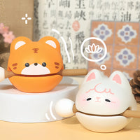 Cute Animal Wooden Percussion Toy Stress Relief Ornament for Kids and Adults