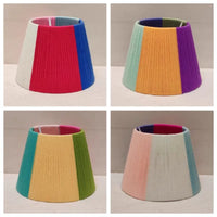 Handmade Bohemian Yarn Lampshade for Table or Pendant Lamps, E27 Base, Colorful DIY Weave