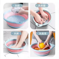 Collapsible Portable Wash Basin for Travel, Dorm, and Home Use - Large Folding Bucket