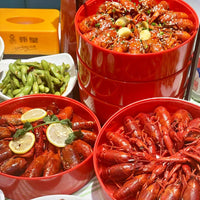 Melamine Crayfish Serving Platter with Handle - Restaurant Grade Spicy Hot Pot Dish