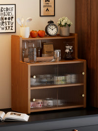 Desktop Stackable Cup Storage Rack with Pull-Out Trays for Tea Cups and Coffee Mugs