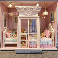 Miniature Dollhouse European Style Window for BJD Anime Figures Aquarium Decor DIY Craft