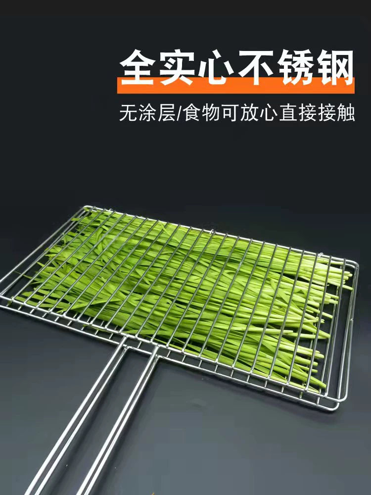 304 Stainless Steel BBQ Grill Basket for Fish, Vegetables, and Meat
