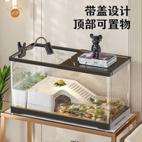 Acrylic Turtle Tank with Basking Platform, Ecological Landscape, Bottom Drainage, Complete Kit