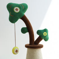 Cat Scratching Post with Sisal Rope and Carrot Toy for Indoor Cats