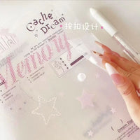 Frosted A5 Loose-Leaf Notebook Cover with Button Closure and Refill Pages